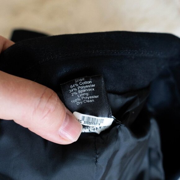 Ann Taylor Blazer Sz 4 Navy Blue Long Sleeve Pockets Double Button Dark Academia - Picture 6 of 7